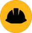 An icon depicting a hard hat.