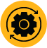 An icon depicting a gear.